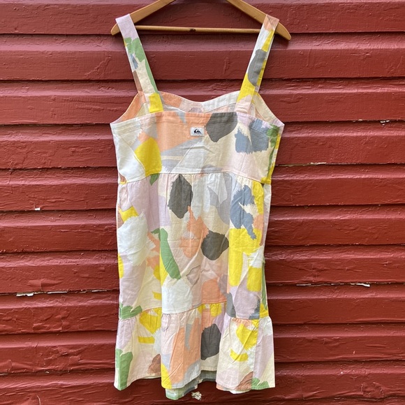 NWT Quicksilver Full Swing Strappy Linen Blend Dress Women's Size L - Picture 4 of 10